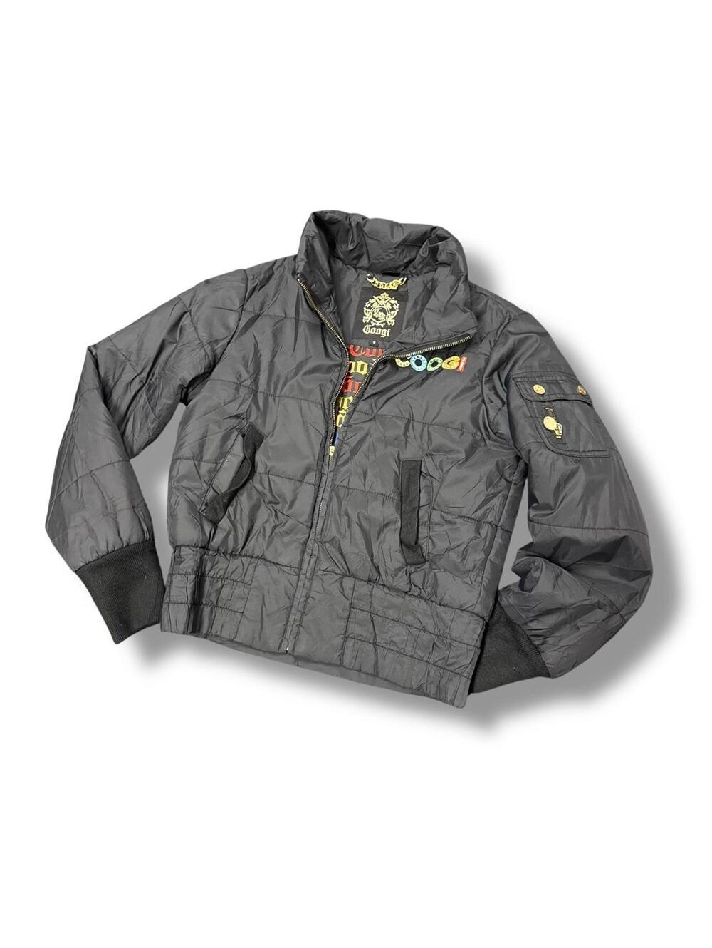 Y2K Black Coogi Cropped Puff Jacket